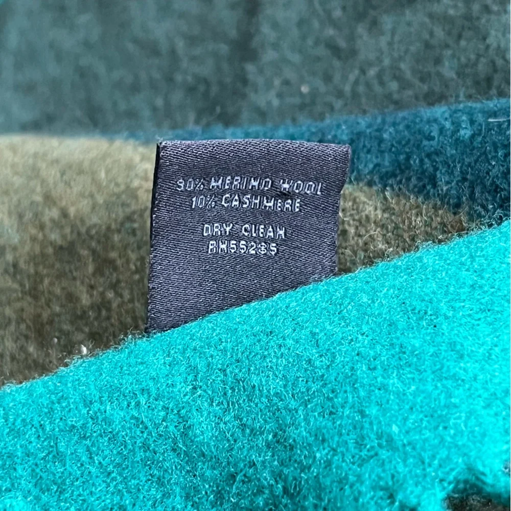 Express Merino Wool and Cashmere Color-block Imported Scarf